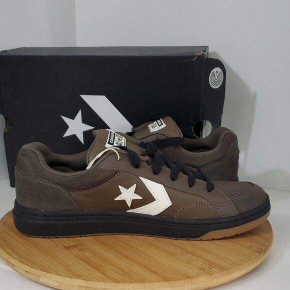 Converse Pro Blaze Classic Smoke Brown Leather Sneakers Unisex M11/ W12.5 NIB - Picture 7 of 12